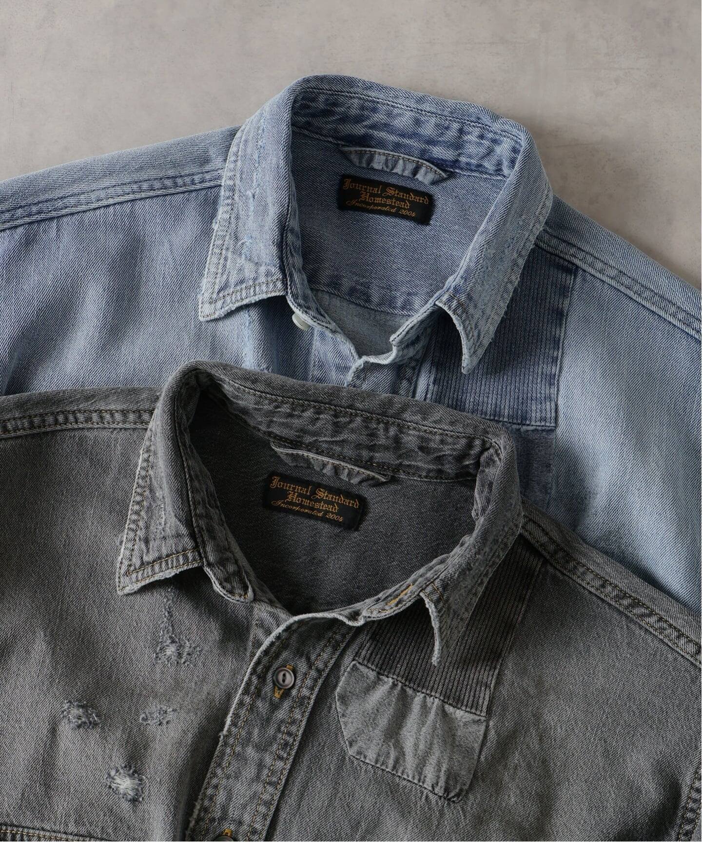 JOURNAL STANDARD J.S.Homestead / ワーカーズ パッチワーク 半袖 シャツ ジャーナル スタンダード トップス シャツ・ブラウス ブルー ブラック