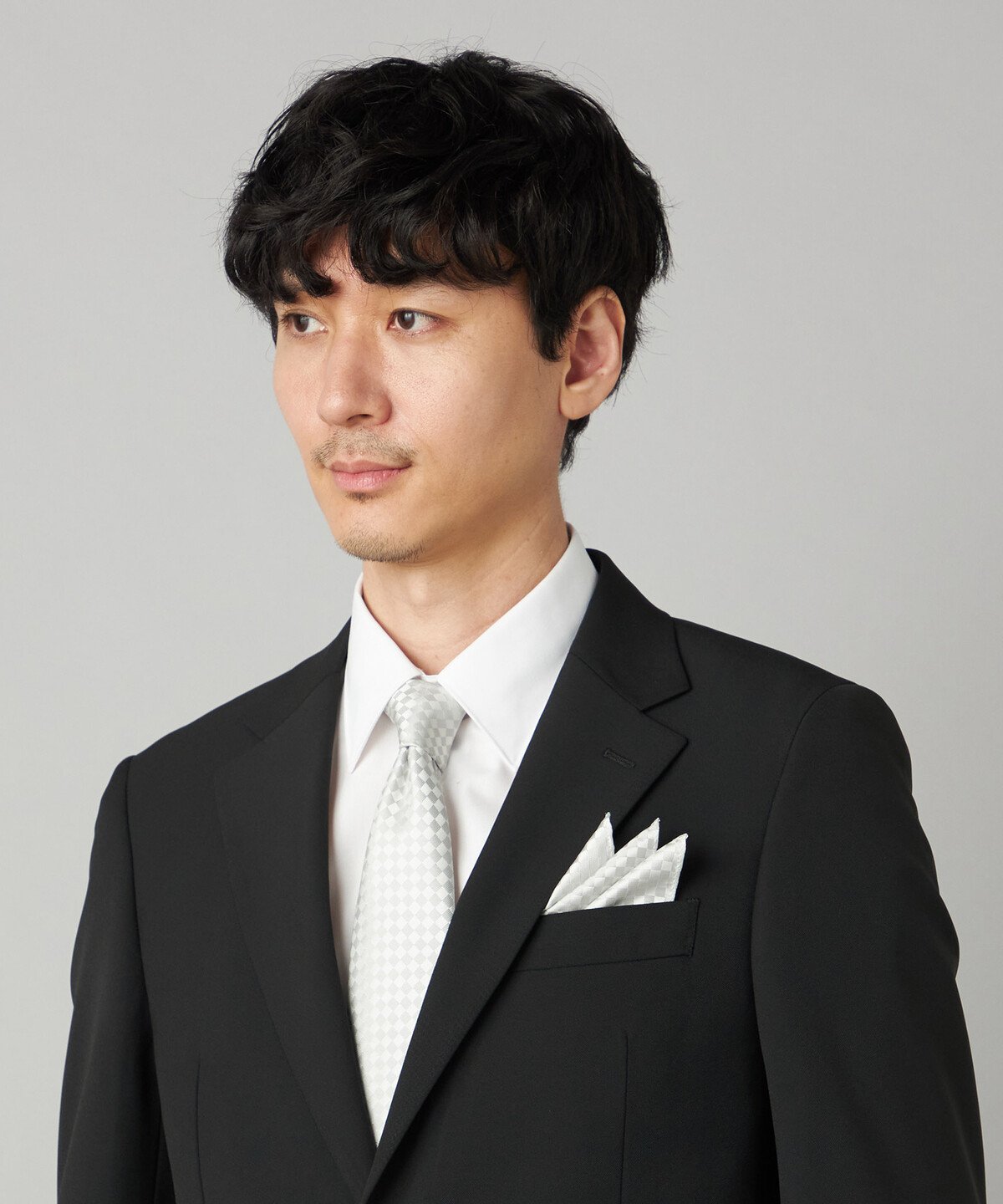 COMME CA MEN 市松フォーマル ポケットチーフ コムサメン ファッション雑貨 その他のファッション雑貨 シルバー ホワイト【送料無料】