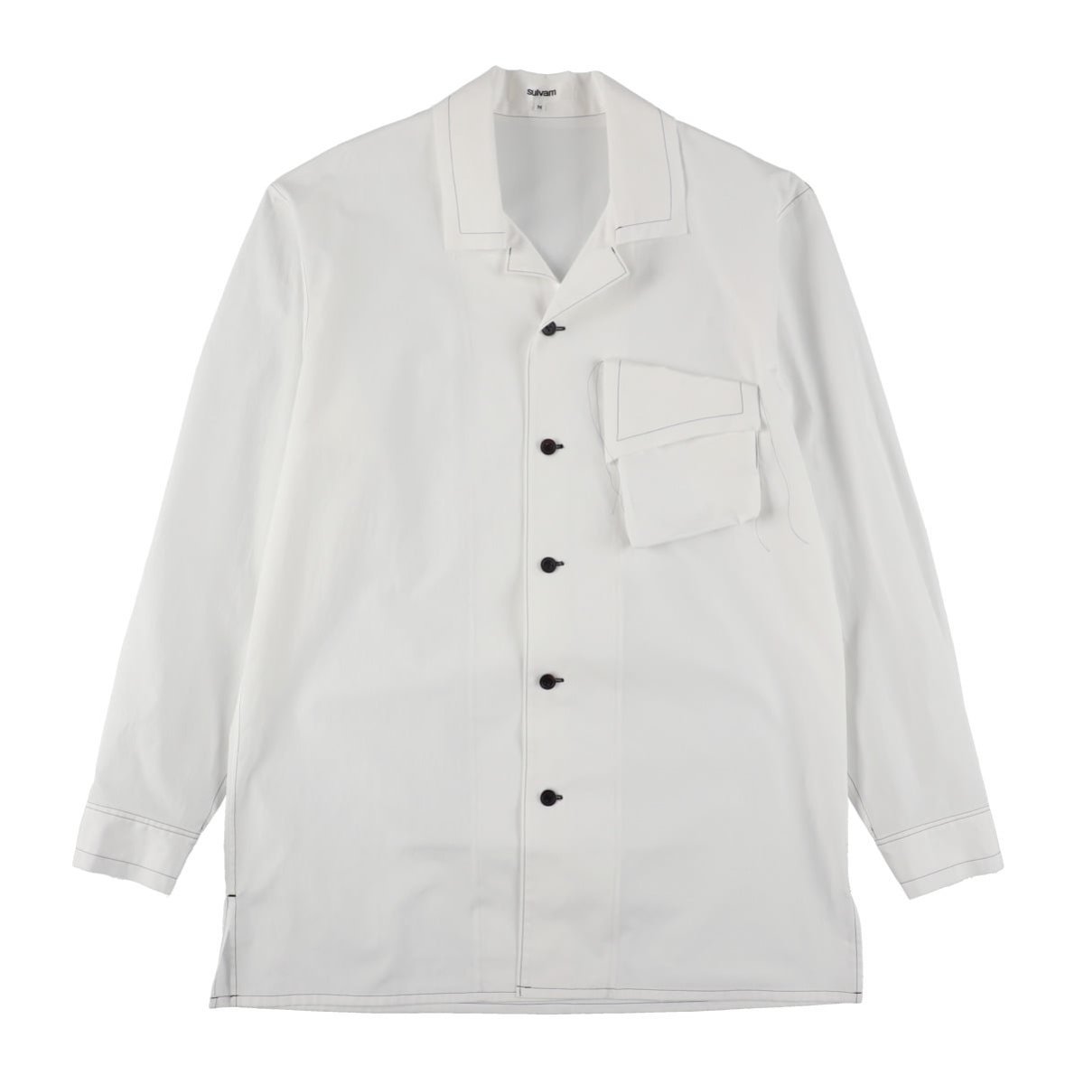 【26AW】＜sulvam＞Broad open SH サルバム トップス シャツ・ブラウス ブラック ホワイト