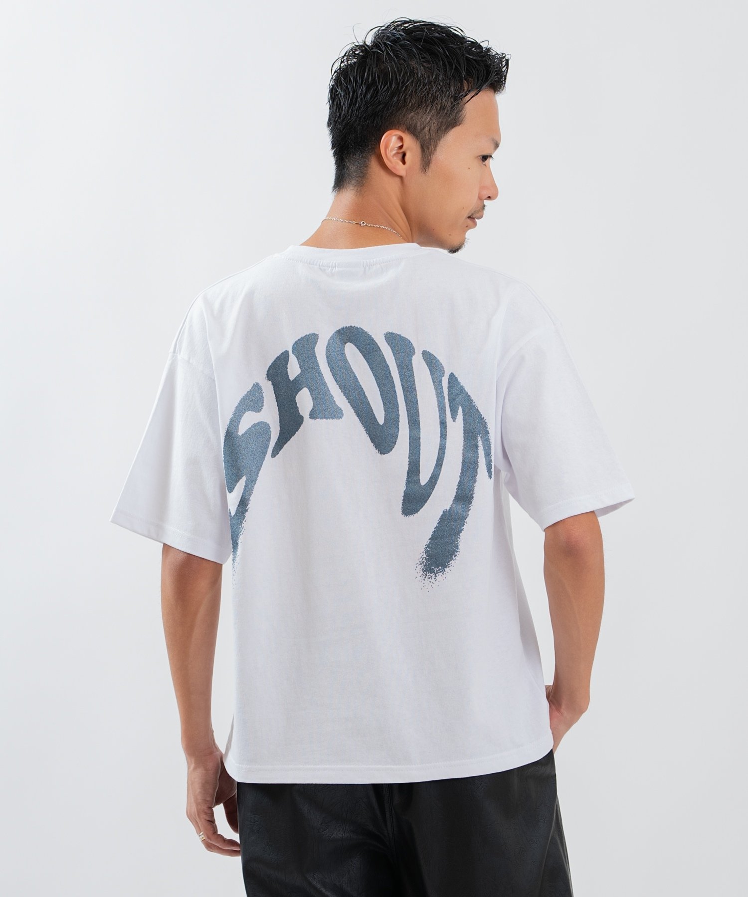 SIDEWAY STANCE SIDEWAY STANCE サイドウェイスタンス SHOUT 半袖Tシャツ インプローブス トップス カットソー・Tシャツ ブラック ホワイト
