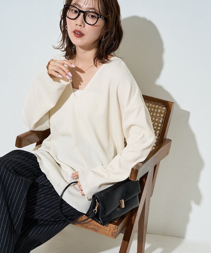 FREAK'S STORE 限定展開 メロー サーマル ルーズ ロングスリーブ プルオーバー 26AW フリークスストア トップス カットソー・Tシャツ ブラウン ブルー グレー ブラック ベージュ【送料無料】