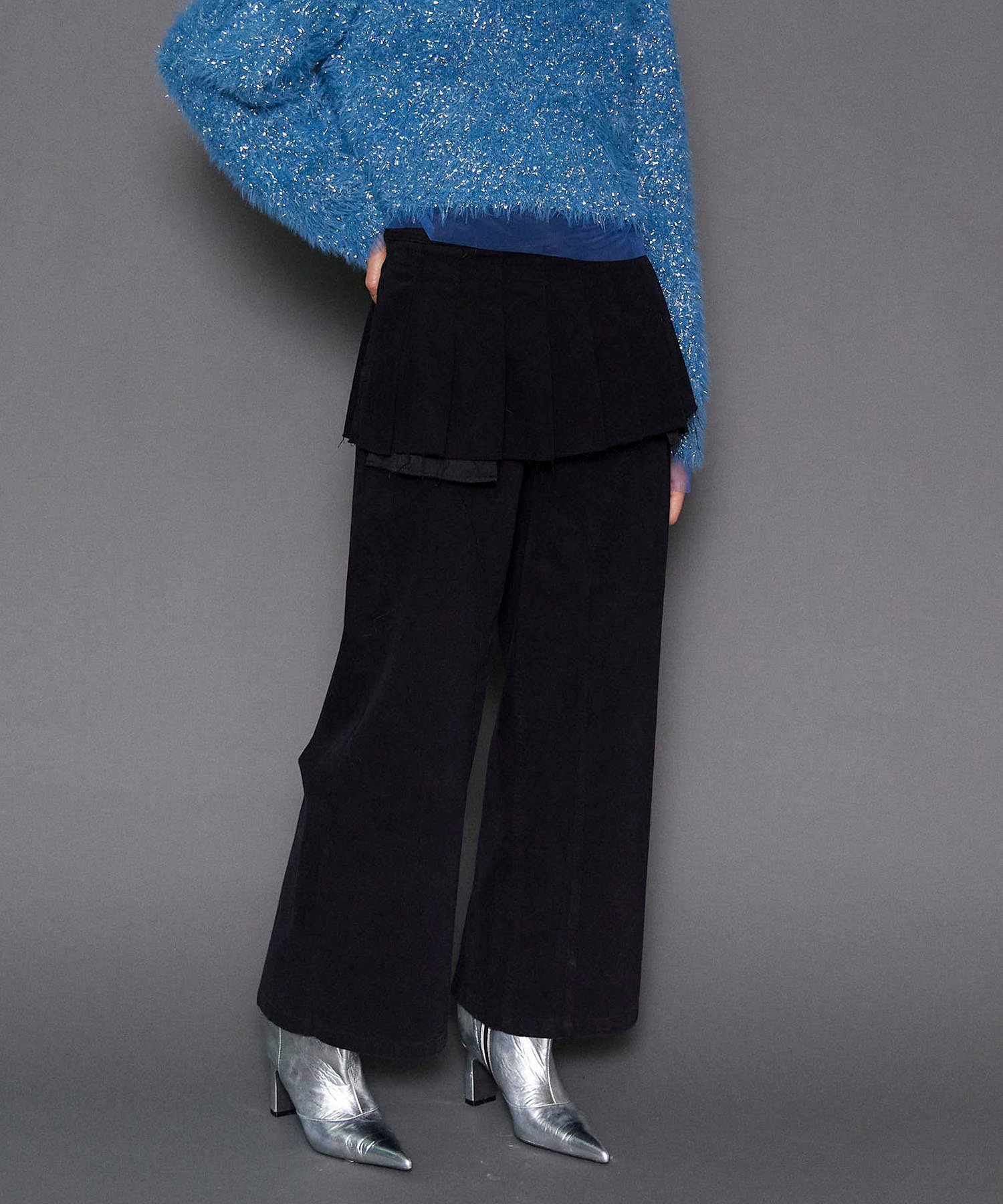 MAISON SPECIAL Pleated Skirt Layered Pants メゾンスペシャル パンツ その他のパンツ ブラック ベージュ ブルー【送料無料】のサムネイル