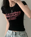 【SALE/15%OFF】HALEY PESCA HALEY PESCA/(W)HALEY PESCA/フロントロゴ グラフィックプリントTシャツ チェルカ トップス カットソー・Tシャツ ブラック ホワイト