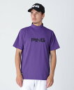 PING APPAREL メッシュジャカード半袖ハイネックシャツ <GOLD> (MENS) ピン アパレル トップス その他のトップス グレー ブラック パープル ホワイト【送料無料】