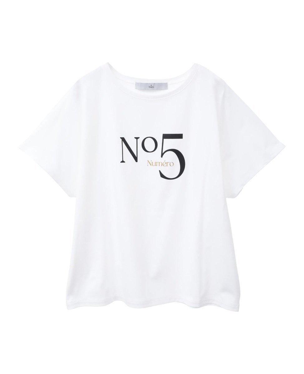 TIARA NO.5ドルマンTシャツ ティアラ トップス カットソー・Tシャツ ホワイト グレー