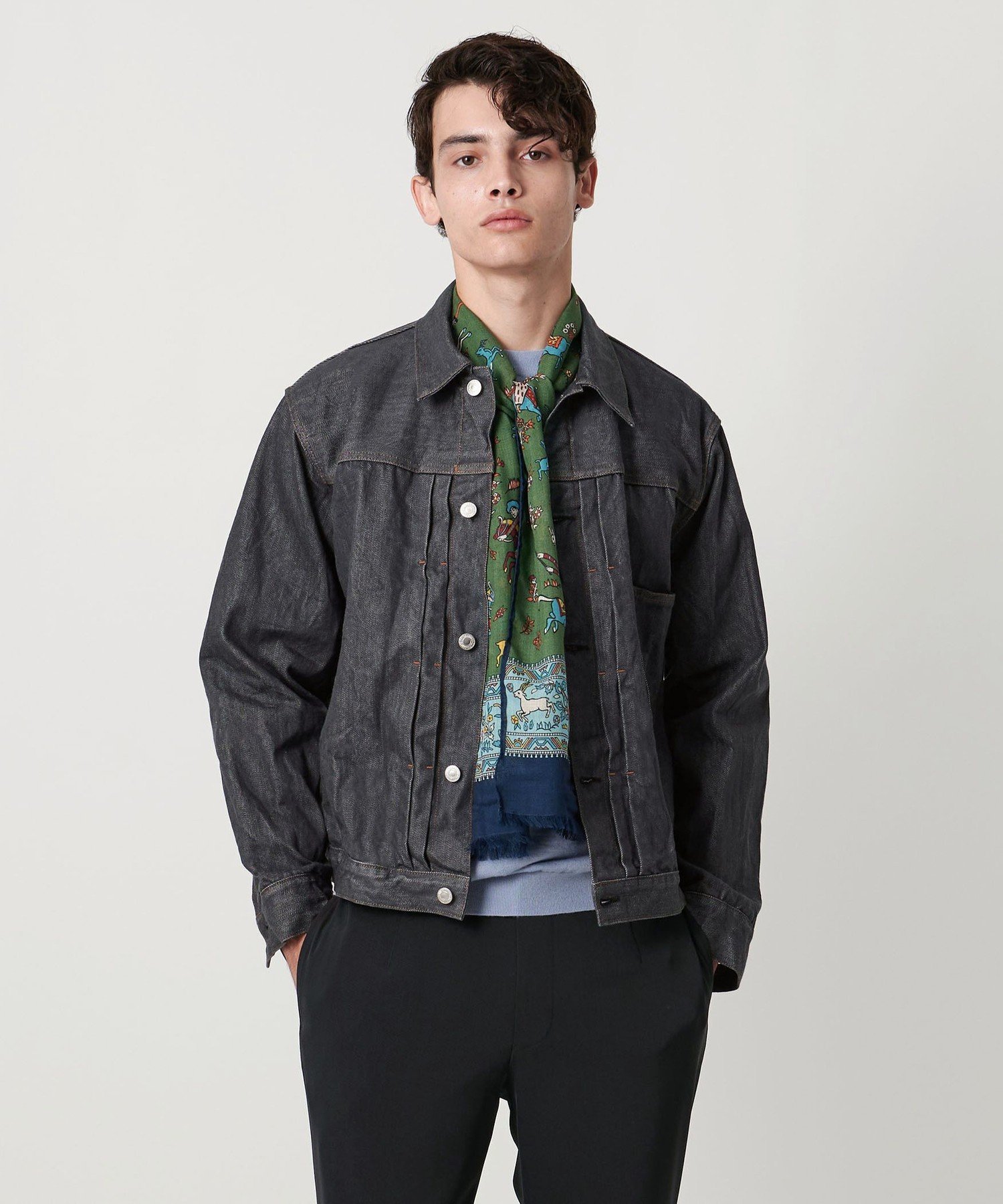 UNITED ARROWS シオタ スビンコットン デニム トラッカージャケット「SLOW & 」 ユナイテッドアローズ ..