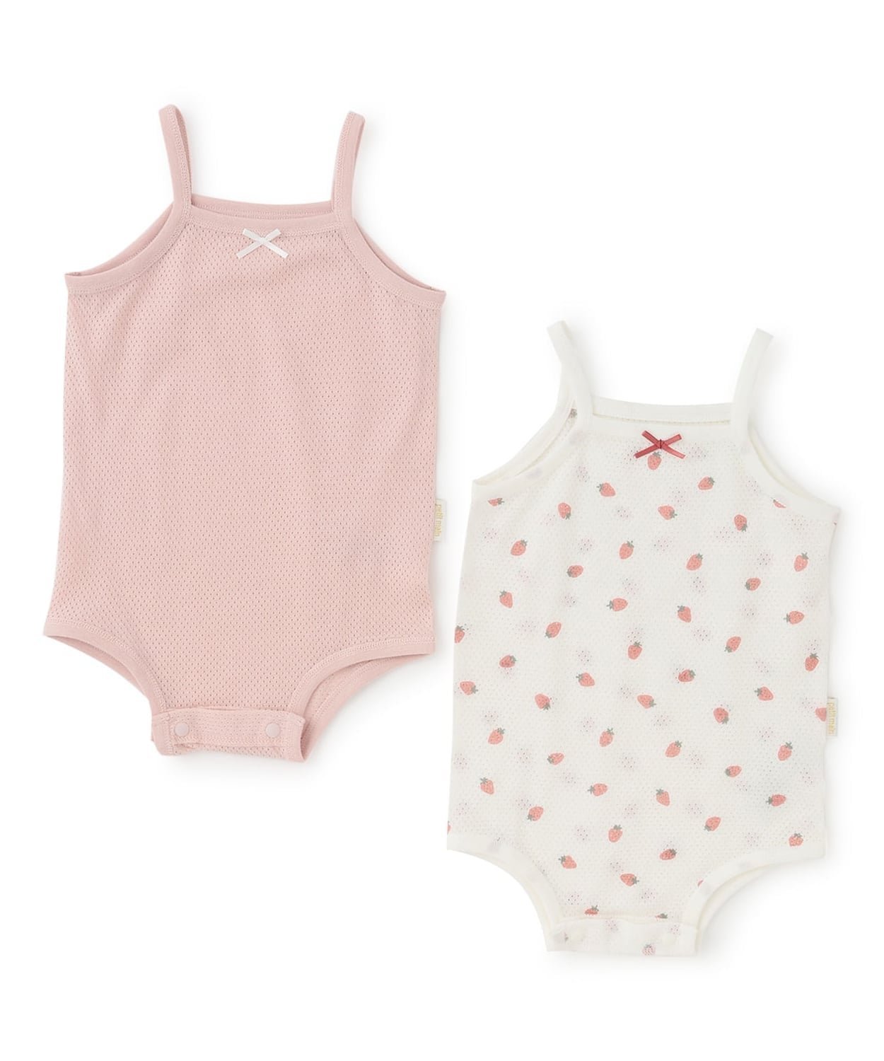 petit main 【弱酸性】メッシュキャミロンパース ナルミヤオンライン マタニティウェア・ベビー用品 ベビー肌着・新生児服 ピンク 2