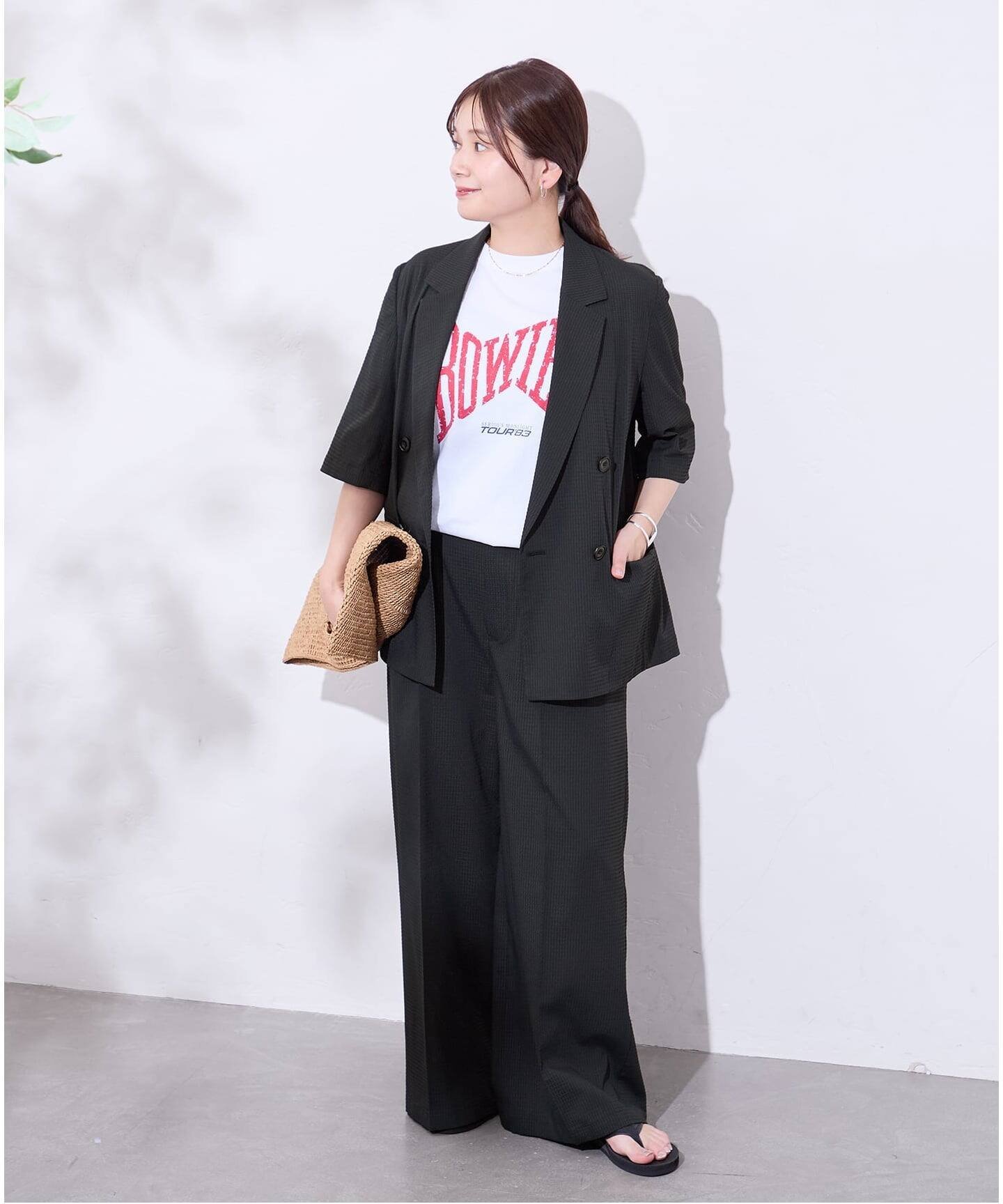 JOURNAL STANDARD ドットエアーサッカーハーフスリーブ ジャケット ジャーナル スタンダード ジャケット・アウター テーラードジャケット・ブレザー ブラック ブラウン