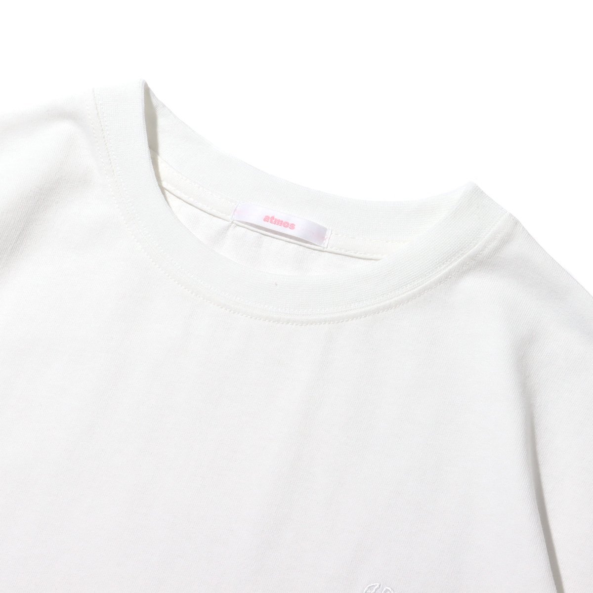 atmos pink atmos pink ハートロゴ刺繍 Tシャツ WHITE アトモス トップス カットソー・Tシャツ ホワイト