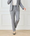 INED 《大きいサイズ》【セットアップ対応】テーパードパンツ《CERRUTI》 イネド パンツ スラックス・ドレスパンツ ネイビー【送料無料】