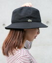 LACOSTE LACOSTE/ラコステ 鹿の子ロゴバケットハット L1311 UVケア 日除け カセットチャート 帽子 ハット ブラック ネイビー ホワイト【送料無料】