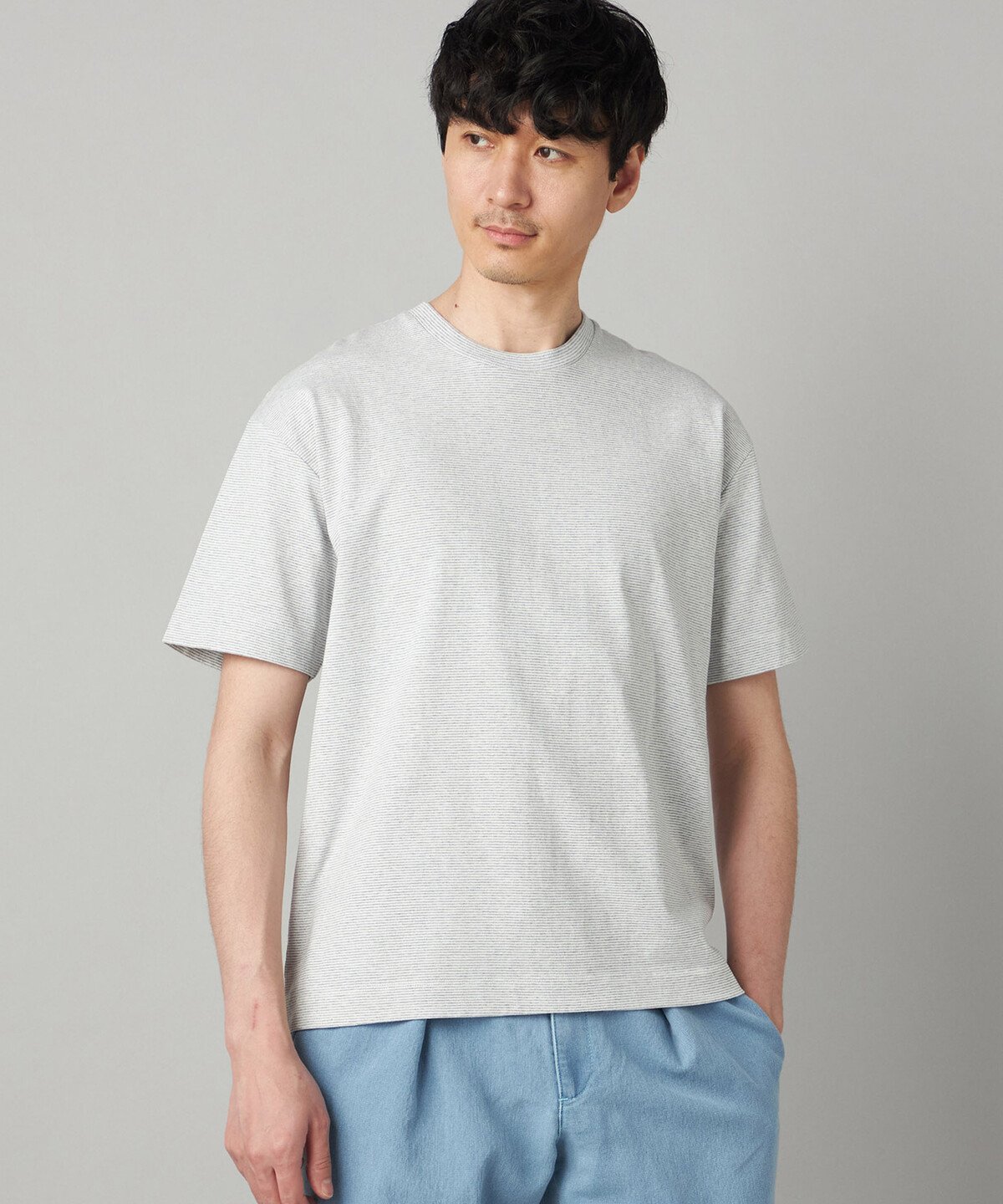 【SALE／30%OFF】COMME CA MEN 【抗菌・消臭】メランジミジンボーダー Tシャツ コムサメン トップス カットソー・Tシャツ ネイビー ブラック グレー【送料無料】