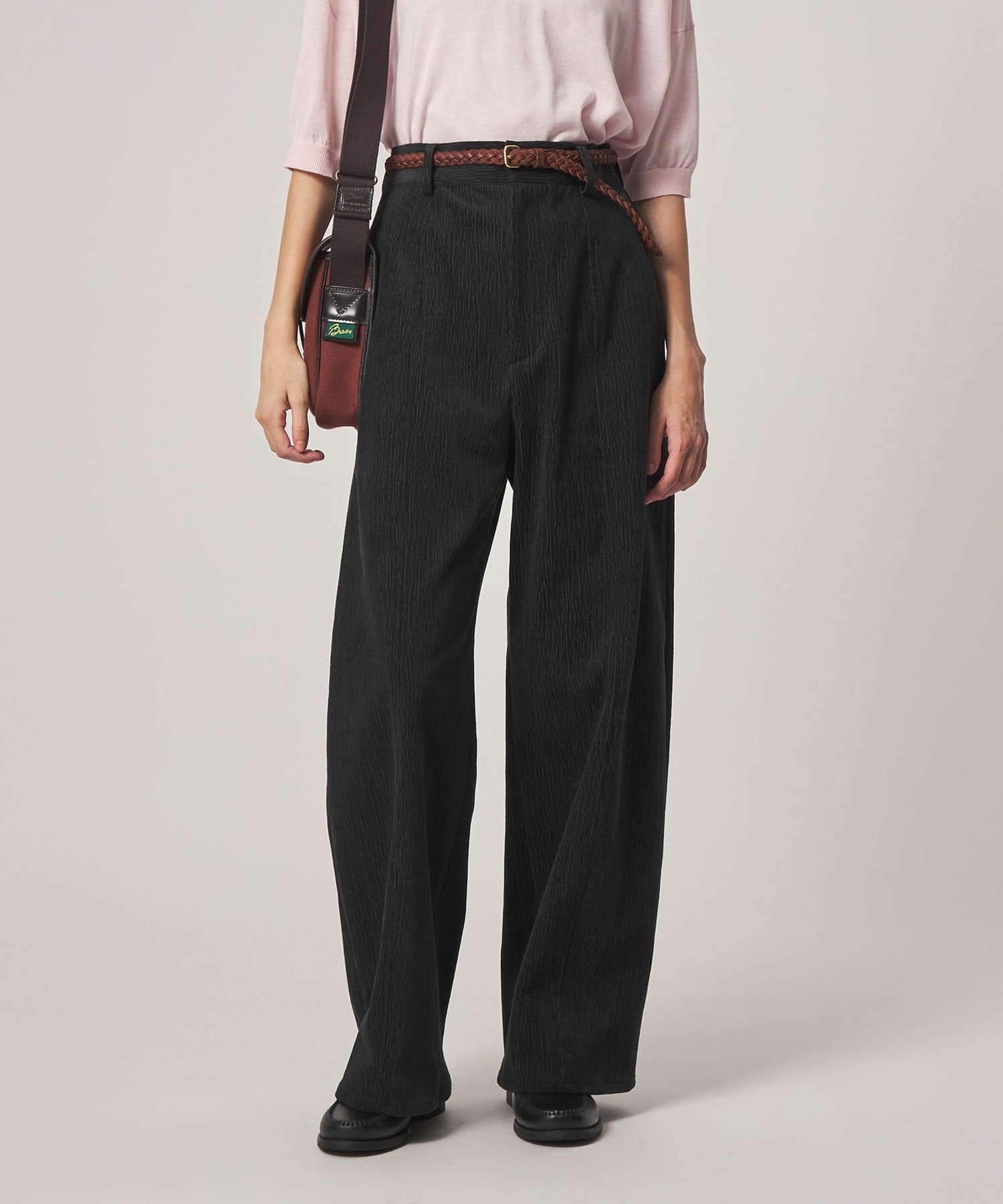 Steven Alan ＜Steven Alan＞ランダム コーデュロイ ワイド パンツ ビューティー＆ユース ユナイテッドアローズ パンツ その他のパンツ ブラック ホワイト ブラウン