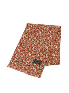 Beams Plus Silk Animal Paisley Scarf 11-45-0781-107: Red / Orange Beams Plus Silk Animal Paisley Scarf 11-45-0781-107: Red / Orange