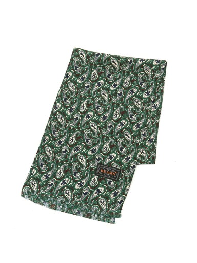 Beams Plus Silk Animal Paisley Scarf 11-45-0781-107: Navy / Red Beams Plus Silk Animal Paisley Scarf 11-45-0781-107: Navy / Red