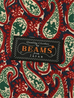 Beams Plus Silk Animal Paisley Scarf 11-45-0781-107: Navy / Red Beams Plus Silk Animal Paisley Scarf 11-45-0781-107: Navy / Red