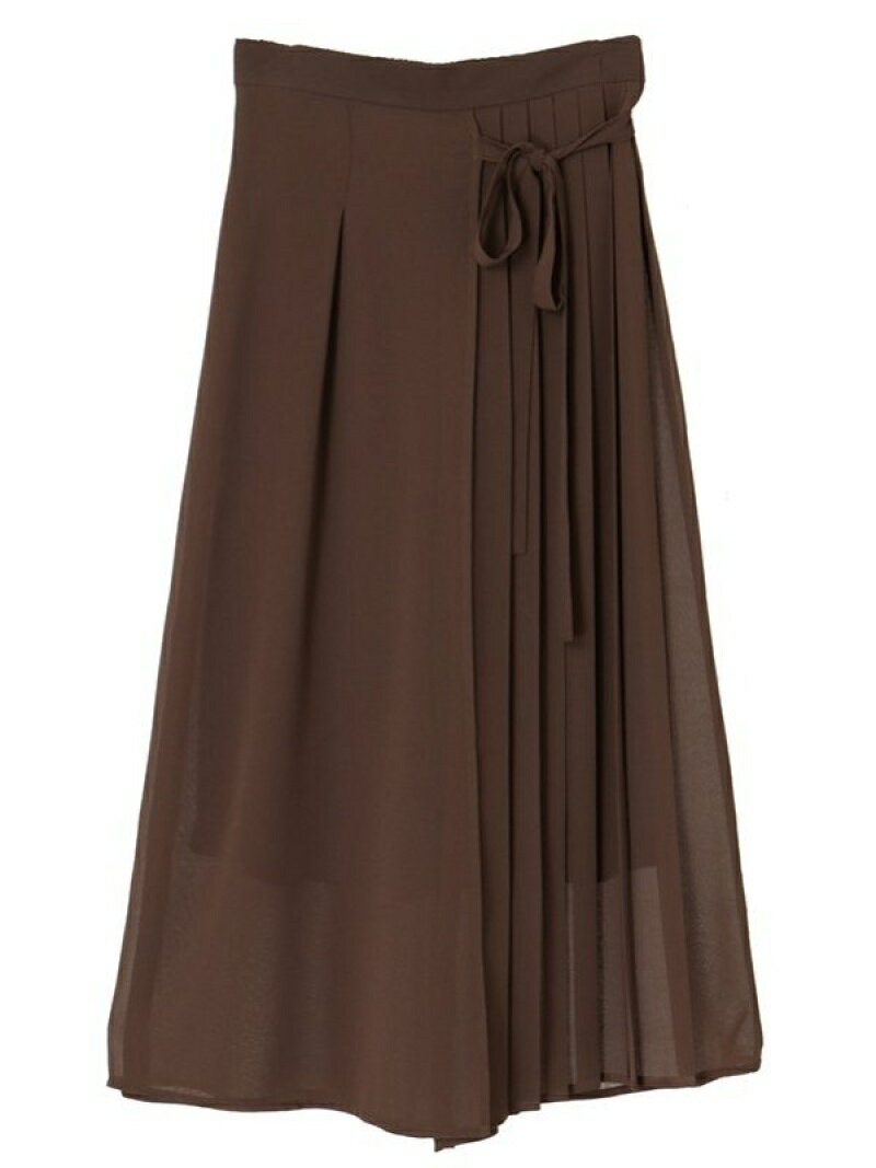 【SALE／70%OFF】31 Sons de mode スカート見えプリーツワイドパンツ トランテアン ソン ドゥ モード パンツ/ジーンズ ワイド/バギーパンツ ブラウン グリーン ピンク グレーのサムネイル