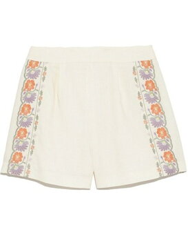 【SALE/78%OFF】Lily Brown 刺繍入りショートパンツ リリーブラウン パンツ/ジーンズ ショートパンツ ブラック オレンジ ホワイト