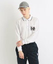 【SALE/60%OFF】adabat 【吸湿発熱】ロゴデザイン 長袖ポロシャツ アダバット トップス ポロシャツ ホワイト【送料無料】