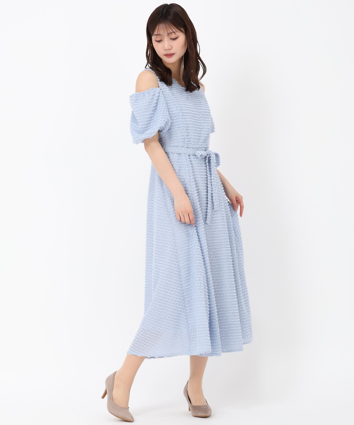 MISCH MASCH 2025SS 2wayカットドビーワンピース/MM527401 ミッシュマッシュ ワンピース・ドレス ワンピース ブルー ホワイト ブラック【送料無料】のサムネイル