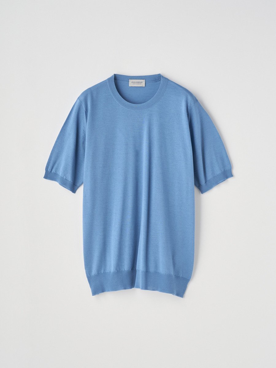 【SALE／20%OFF】JOHN SMEDLEY [Anglo Indian Gauze] クルーネックニットTシャツ ｜ HILCOTE ｜ 30G EASY FIT ジョンスメドレー トップス ニット【送料無料】
