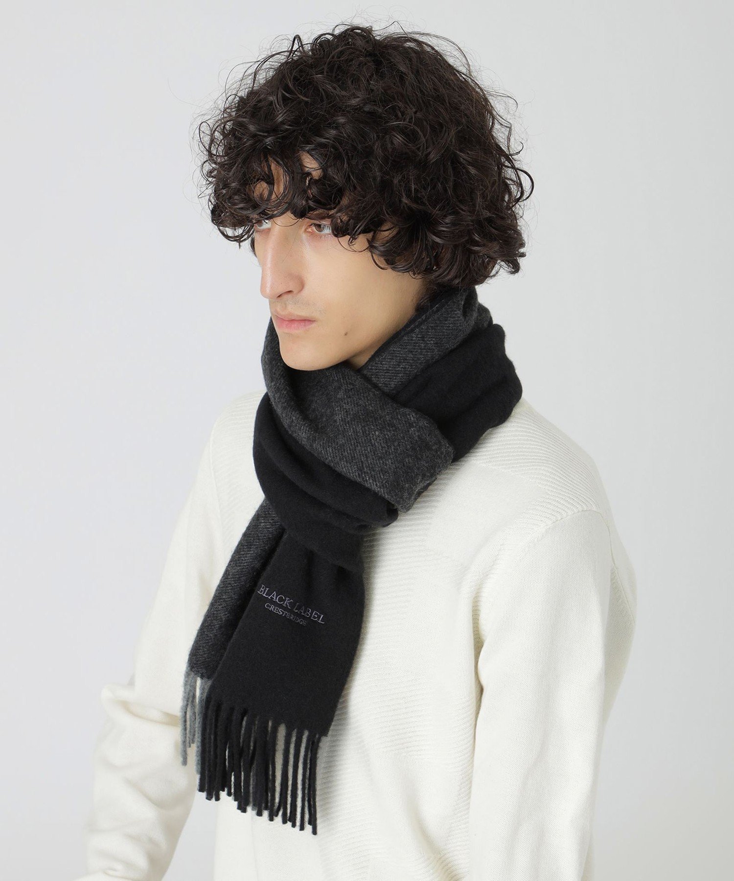 BLACK LABEL CRESTBRIDGE バイカラーソリッドマフラー ブルーレーベル / ブラックレーベル・クレストブ..