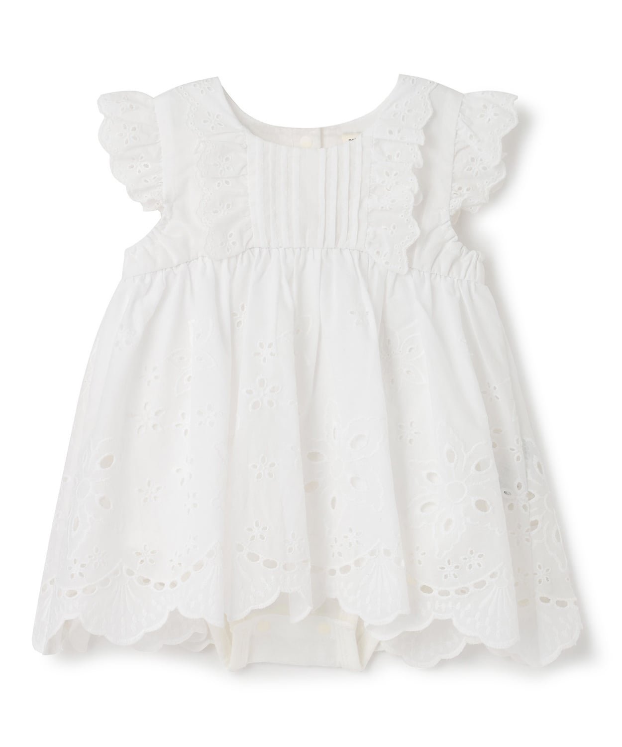 【SALE／20%OFF】petit main 【リンク】オーバーレースOPロンパース ナルミヤオン...