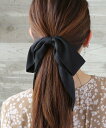 colleca la ストライプ織ロングリボン ヘアカフ/ヘアフック コレカラ ヘアアクセサリー その他のヘアアクセサリー ブラック カーキグリーン ベージュ