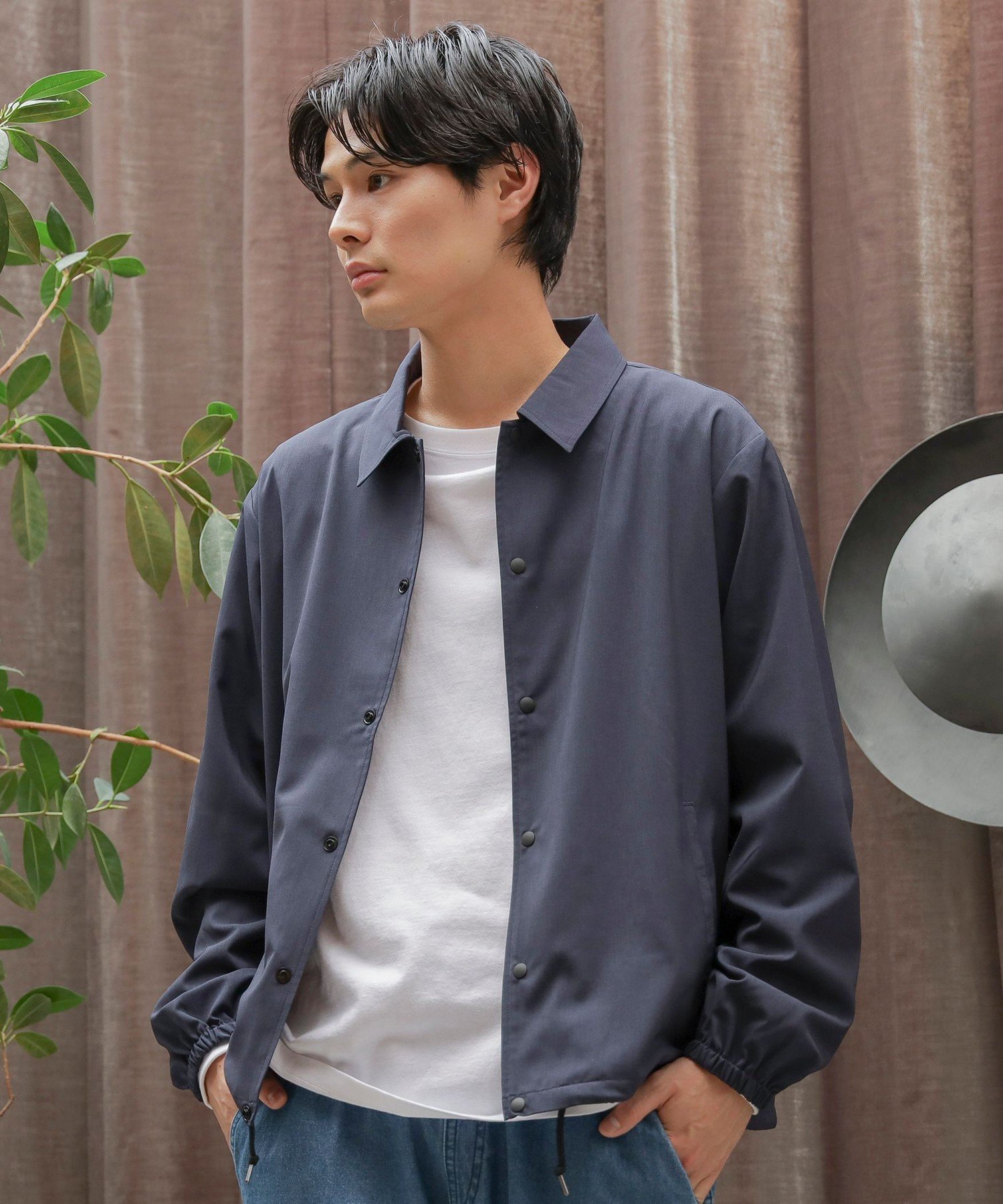 【SALE／30%OFF】BEAMS HEART MEN 【吸水速乾・接触冷感】BEAMS HEART / ポリトロ コーチ シャツジャケット ビームス ハート トップス シャツ・ブラウス ネイビー ブラック【送料無料】