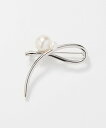 Phoebe クロスメタルパールブローチ シルバー ジュエルアディクト アクセサリー・腕時計 ブローチ・コサージュ・バッジ シルバー