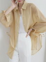 【SALE/30%OFF】Doux Belle トップス 長袖 透け感 ドゥー・ベル トップス その他のトップス ベージュ ホワイト グリーン