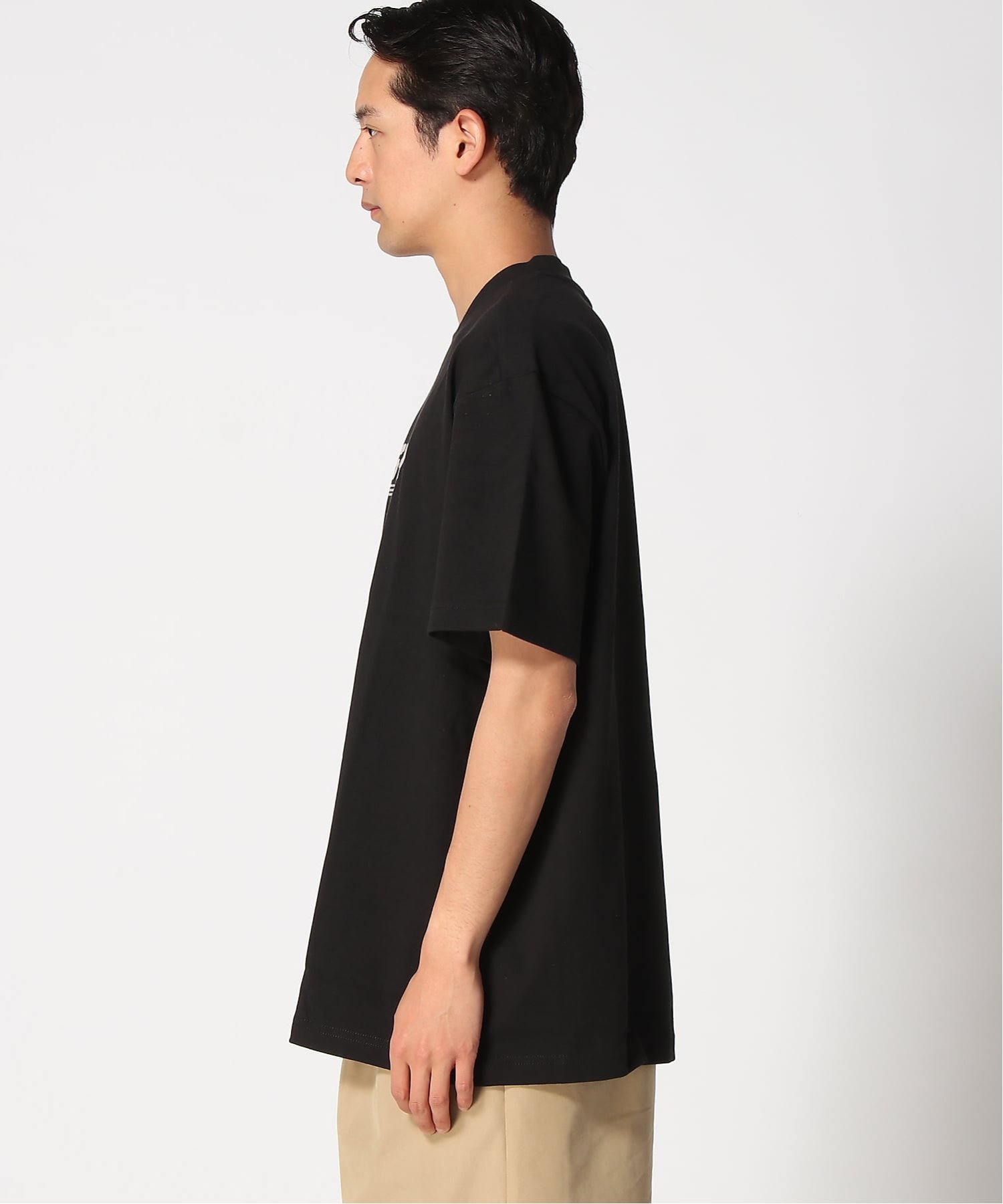 【公式ショップ】Two Way Logo Relaxed T-Shirt/フロントグラフィックロゴTシャツ ジースターロゥ トップス カットソー・Tシャツ ブラック