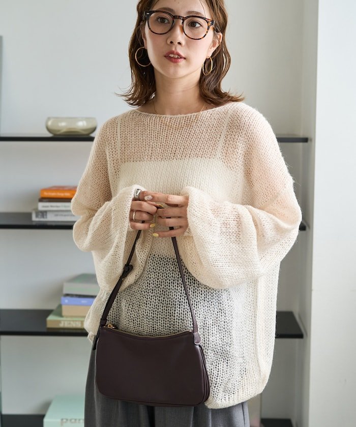 FREAK'S STORE 限定展開 モヘアタッチ カラー ルーズ ニット プルオーバー 26AW フリークスストア トップス ニット ブラウン ブラック ベージュ イエロー ピンク ブルー【送料無料】