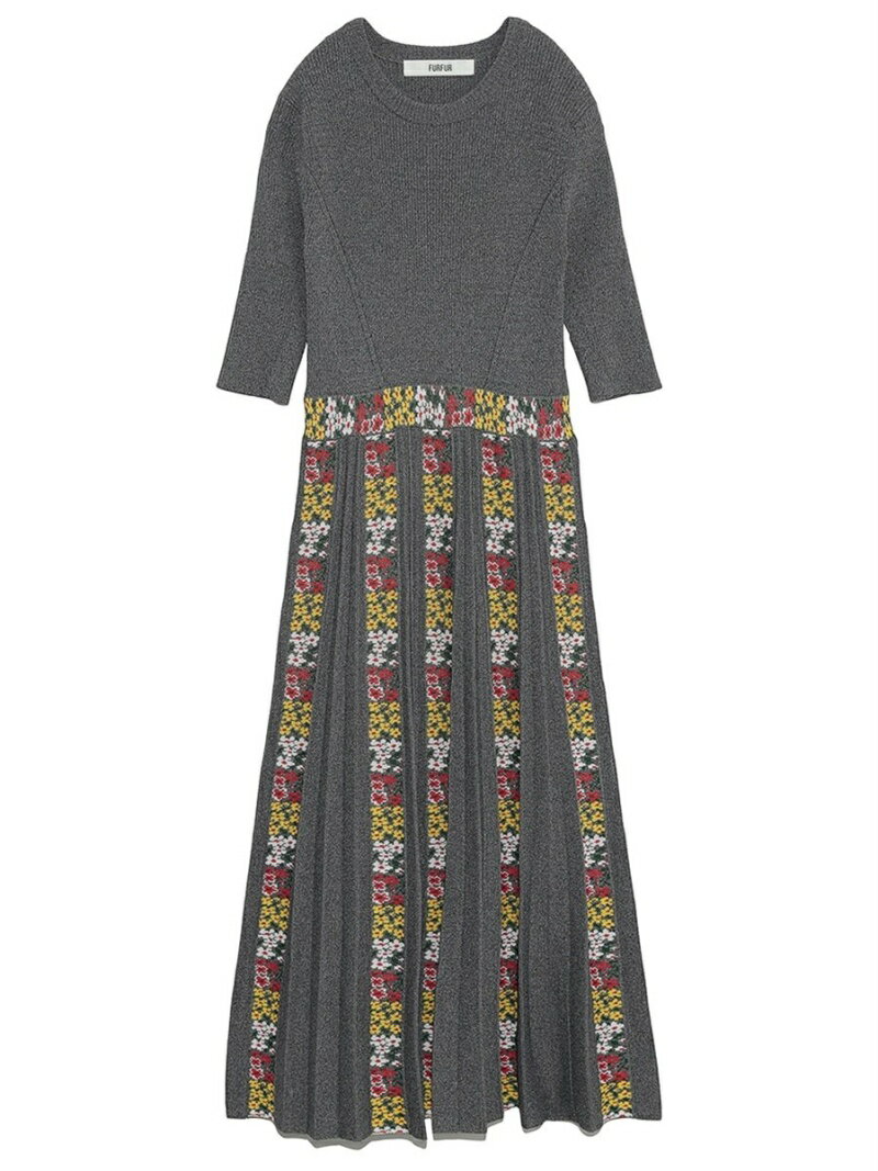 FURFUR フラワーチロリアンワンピース ファーファー ワンピース・ドレス ワンピース ブラック ピンク グレー【送料無料】のサムネイル