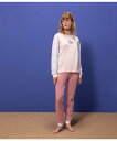 【SALE/10%OFF】PETIT BATEAU ミラレ長袖パジャマ プチバトー インナー・ルームウェア パジャマ ホワイト【送料無料】