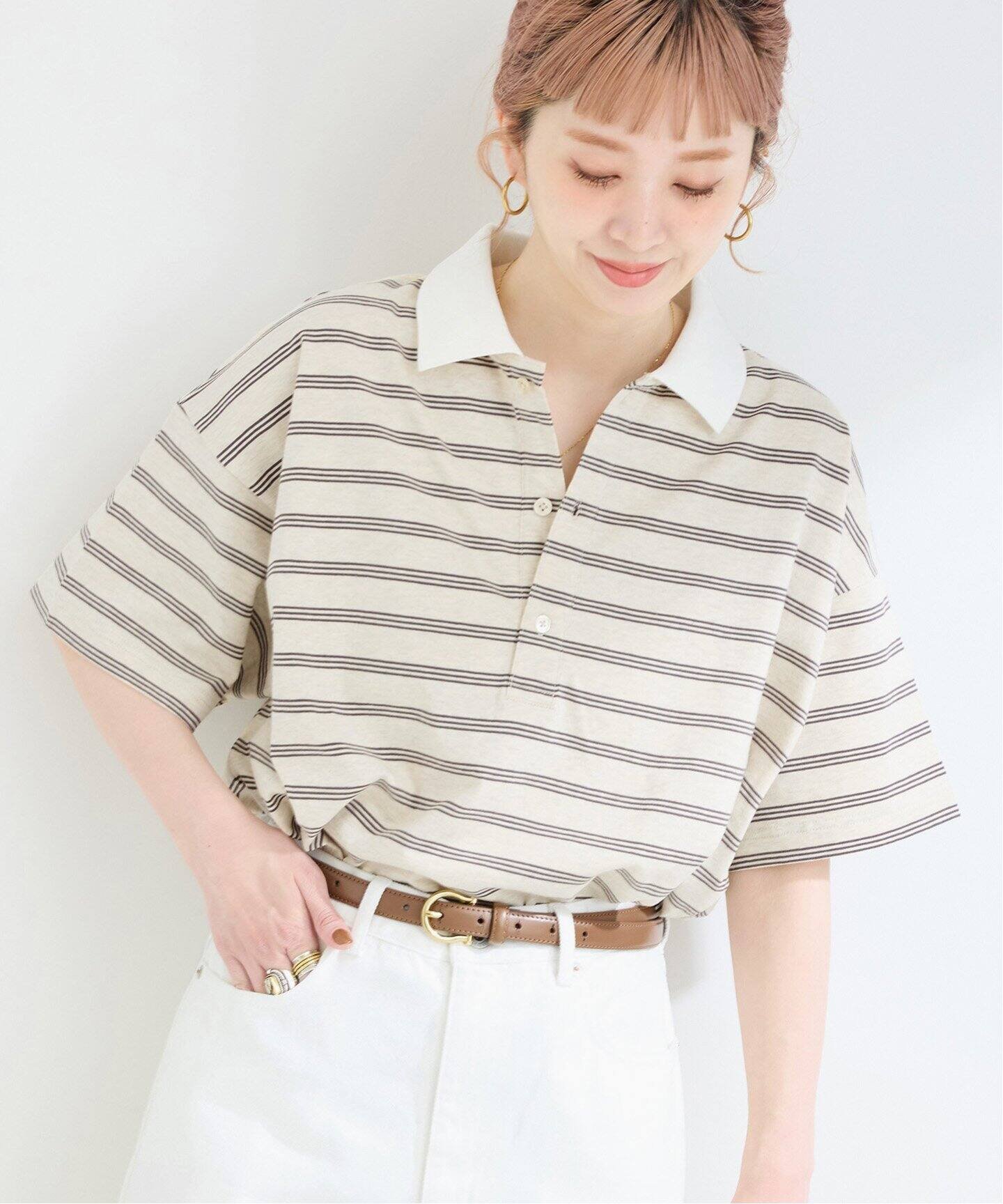 楽天市場】襟付き(柄ボーダー)(Tシャツ・カットソー 楽天市場】襟付き(柄ボーダー)(Tシャツ・カットソー