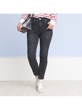 【SALE/50%OFF】Rouge vif la cle ブラックスキニーデニム ルージュ・ヴィフ ラクレ パンツ/ジーンズ ストレートジーンズ ブラック グレー【送料無料】