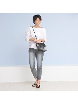 【SALE/50%OFF】Rouge vif la cle ブラックスキニーデニム ルージュ・ヴィフ ラクレ パンツ/ジーンズ ストレートジーンズ ブラック グレー【送料無料】