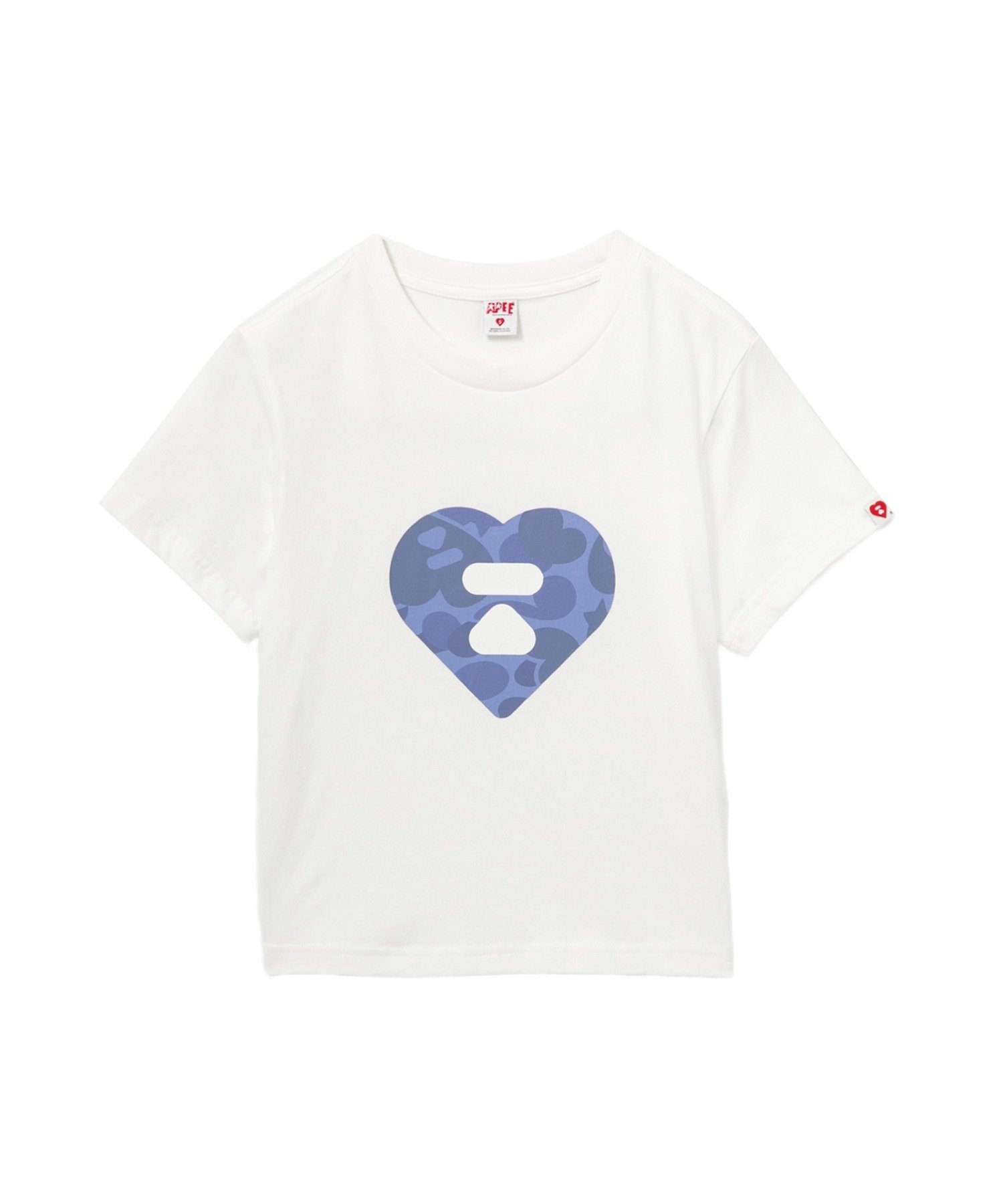 CAMO HEART PRINTED TEE #1 ア ベイシング エイプ トップス カットソー・Tシャツ ホワイト