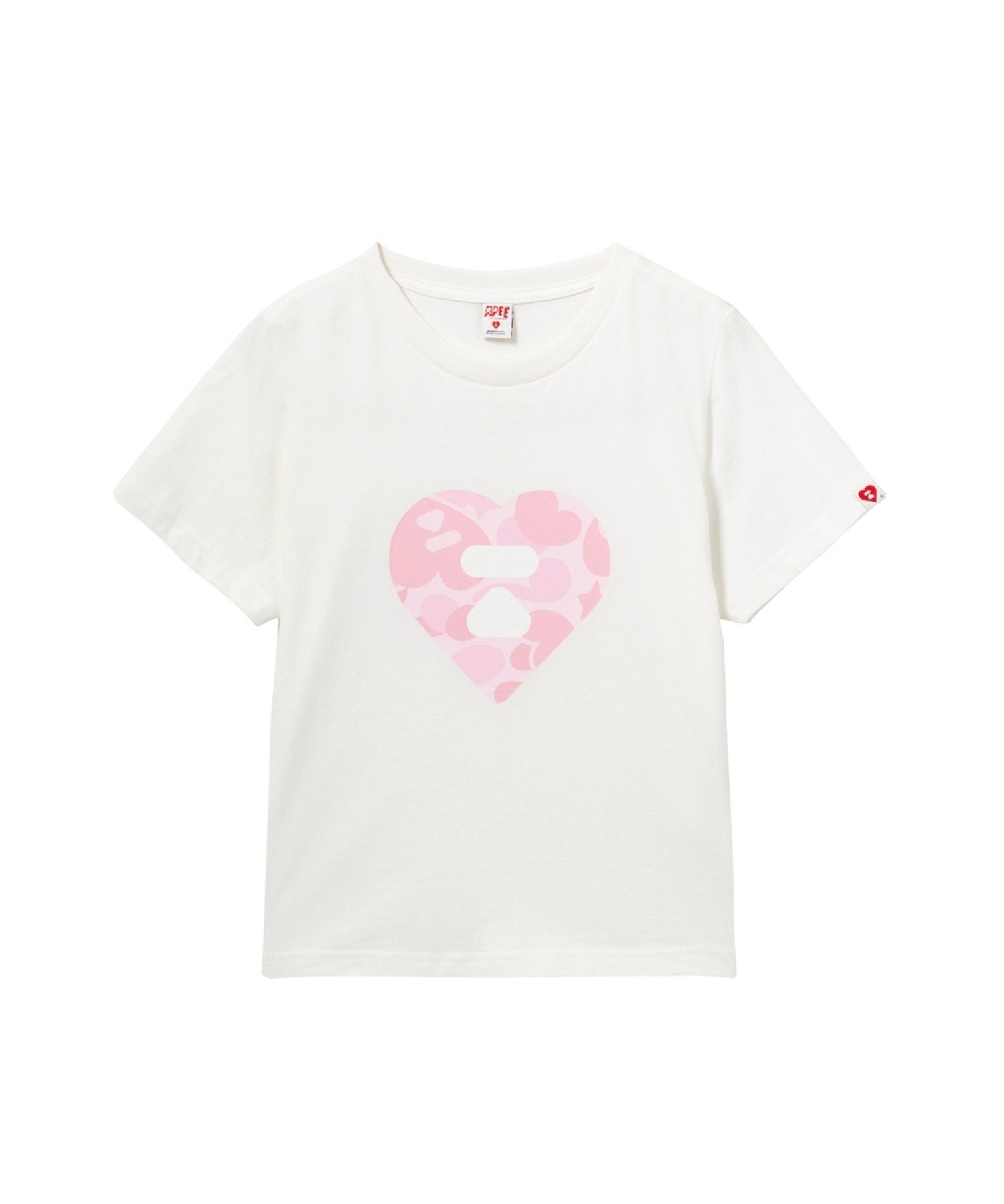 CAMO HEART PRINTED TEE #1 ア ベイシング エイプ トップス カットソー・Tシャツ ホワイト