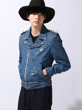 【SALE／70%OFF】SWAGGER WASHED DENIM BIKERS with Studs スワッガー コート/ジャケット【RBA_S】【RBA_E】【送料無料】