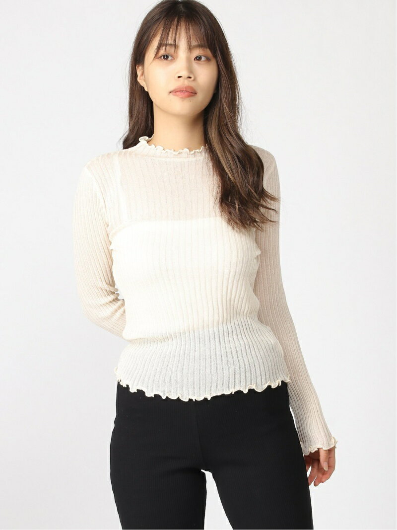 【SALE／76%OFF】INGNI シアーリブボトルNニット長袖 イング トップス ニット ホワイト ブラック ピンク グリーンのサムネイル