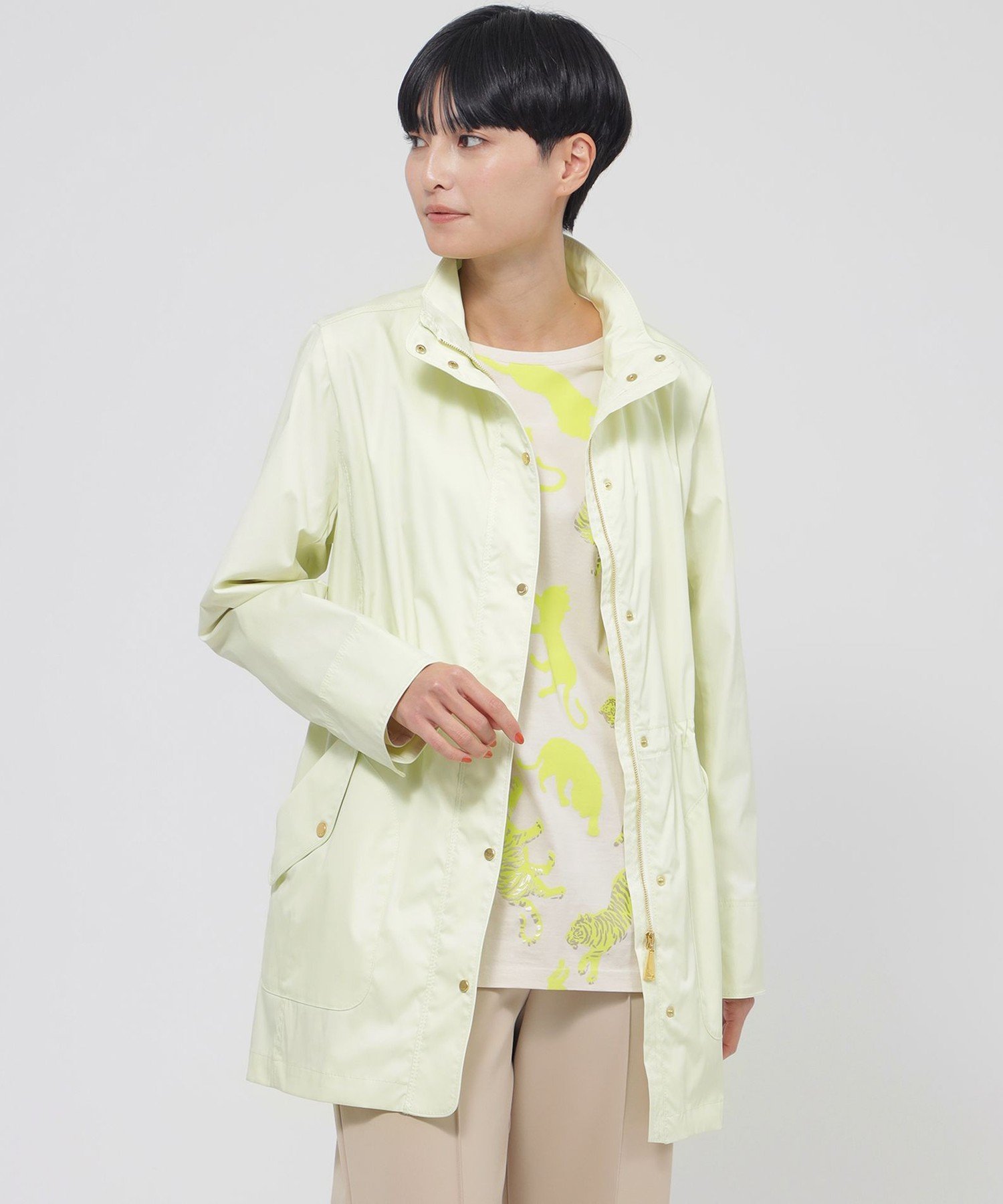 新品 クリッツィア【花粉対策】ポランタフタスタンドカラーコート46黄41800円 楽天市場】evex by krizia ポランタフタコートの通販