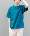 【SALE/20%OFF】URBAN RESEARCH DOORS FORK&SPOON ストレッチダンボールショートスリーブTシャツ アーバンリサーチドアーズ トップス カットソー・Tシャツ イエロー ブルー ホワイト ブラック