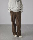 ADAM ET ROPE' FEMME TWセミワイドスラックス アダムエロペ パンツ スラックス・ドレスパンツ ブラック ブラウン グレー【送料無料】