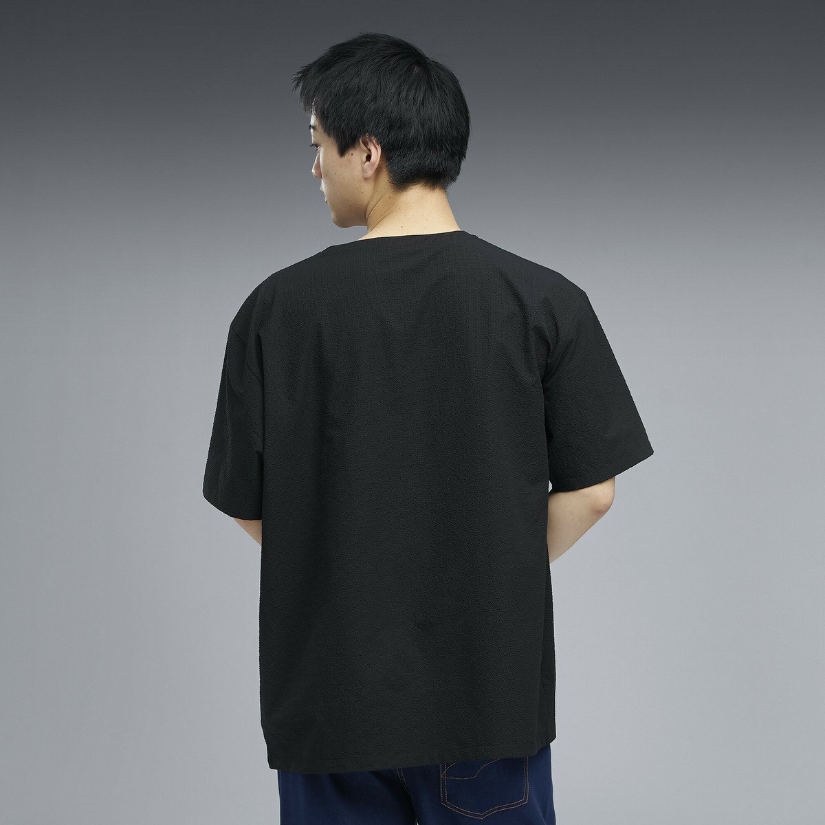 メンズ ESS エレベーテッド ウーブン クルーネック 半袖 Tシャツ SUMMER WOVEN SS Crew プーマ トップス カットソー・Tシャツ ブラック