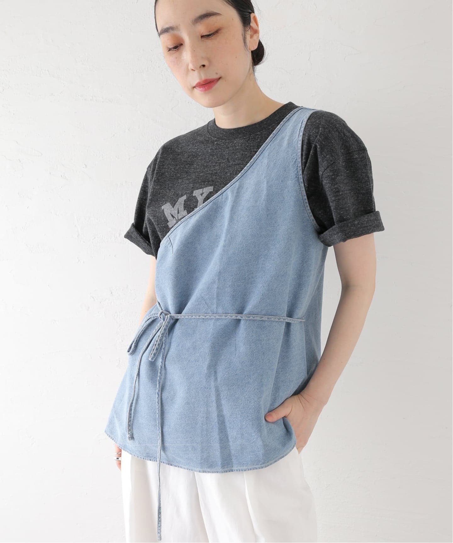 JOURNAL STANDARD L'ESSAGE 【BASERANGE/ベースレンジ】EYE TOP トップス ジャーナルスタンダード レサージュ トップス シャツ・ブラウス ブルー【送料無料】