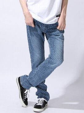 【SALE／50%OFF】SWAGGER NEEDLE PUNCH DAMAGE SKINNY DENIM PANTS スワッガー パンツ/ジーンズ【RBA_S】【RBA_E】【送料無料】