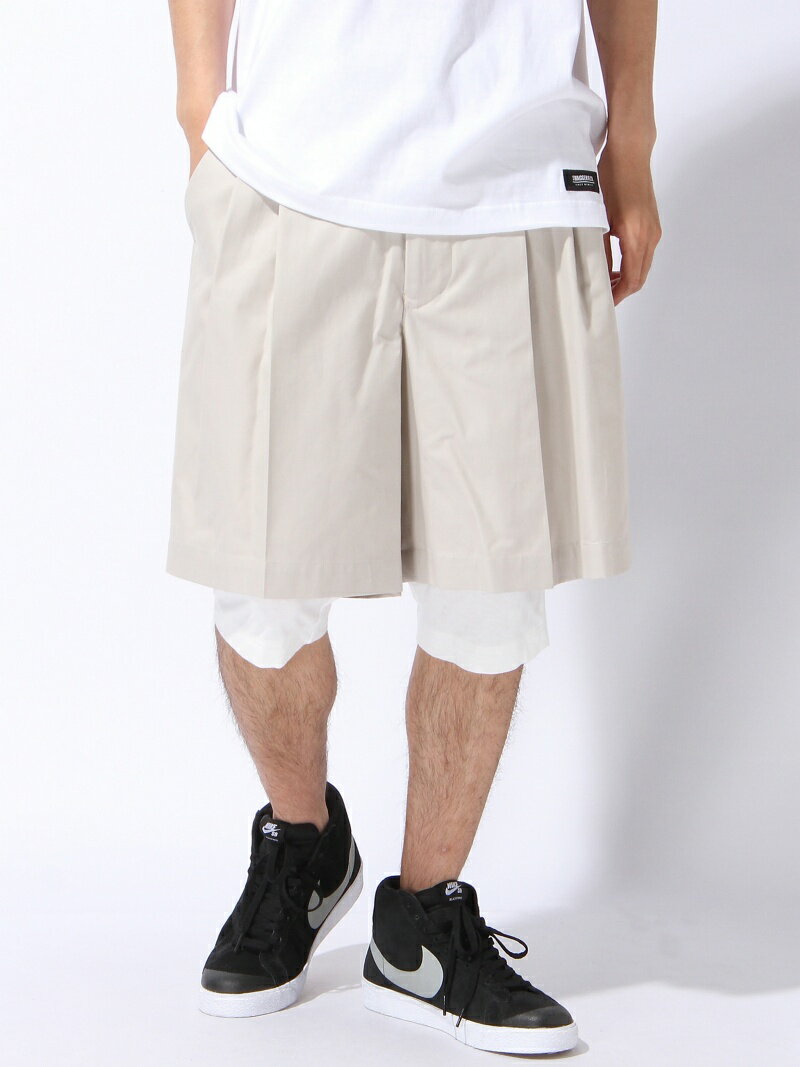 SWAGGER LAYERD BALOON SHORTS スワッガー パンツ/ジーンズ パンツその他 ブラック ベージュ【送料無料】