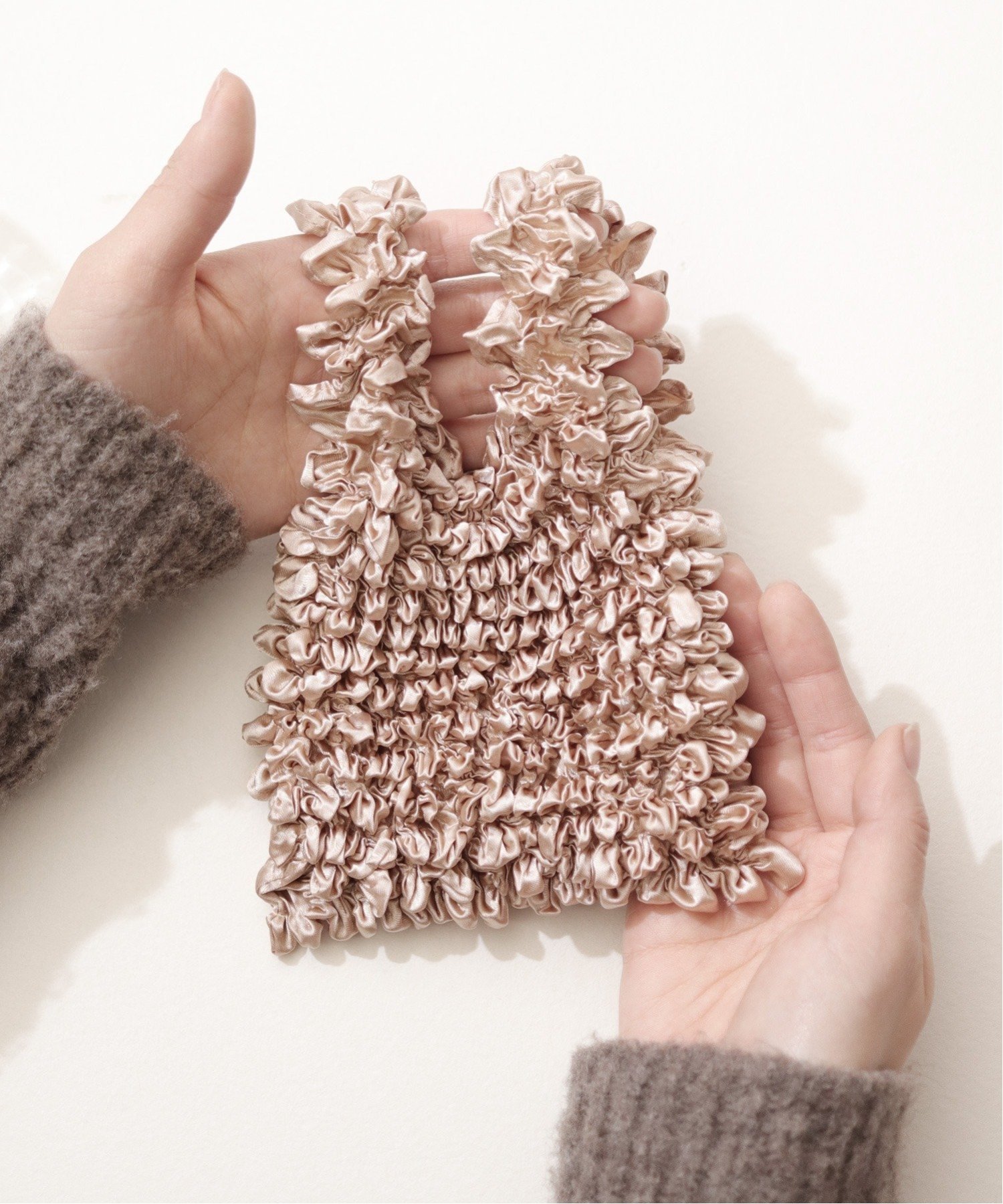 florist 簡単!畳まないくしゅくしゅエコバッグ フローリスト バッグ エコバッグ・サブバッグ ネイビー ゴールド シルバー ブラック イエローのサムネイル